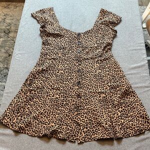 Aeropostale Leopard Print Dress - Brown and Black